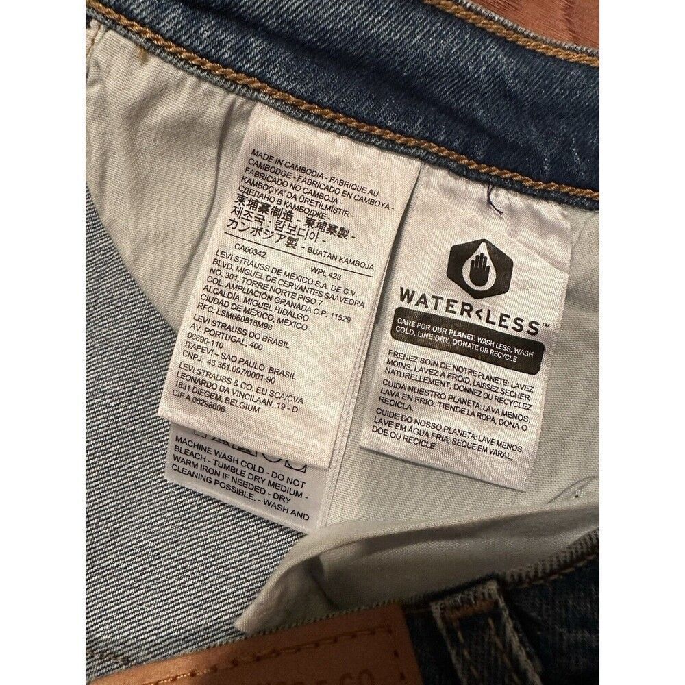 Levis Jeans Womens 30 Blue Wedgie Skinny Cuffed Stretch Medium Wash Denim - Picture 8 of 12